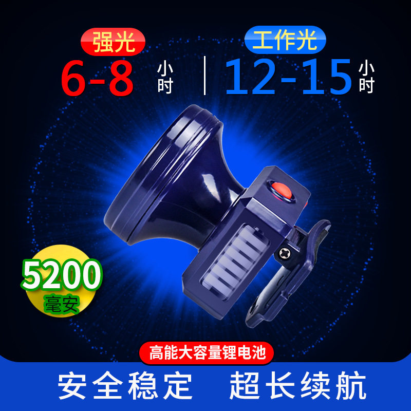 金老大K531强光充电led头灯夜钓头戴手电筒超亮锂电安全帽矿灯