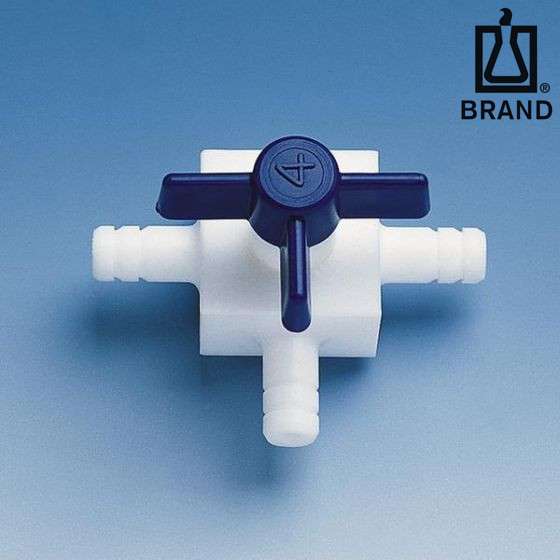 BRAND/普兰德三孔旋塞阀PTFE接口阀杆PP三通阀门