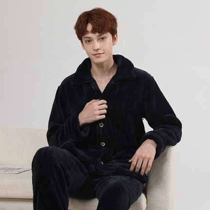 2023新睡衣男冬季加厚加绒法兰绒冬天男士家居服套装冬季居家服