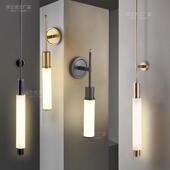 新中式 现代轻奢客厅电视墙上床头壁灯 长条壁灯卧室2025新款