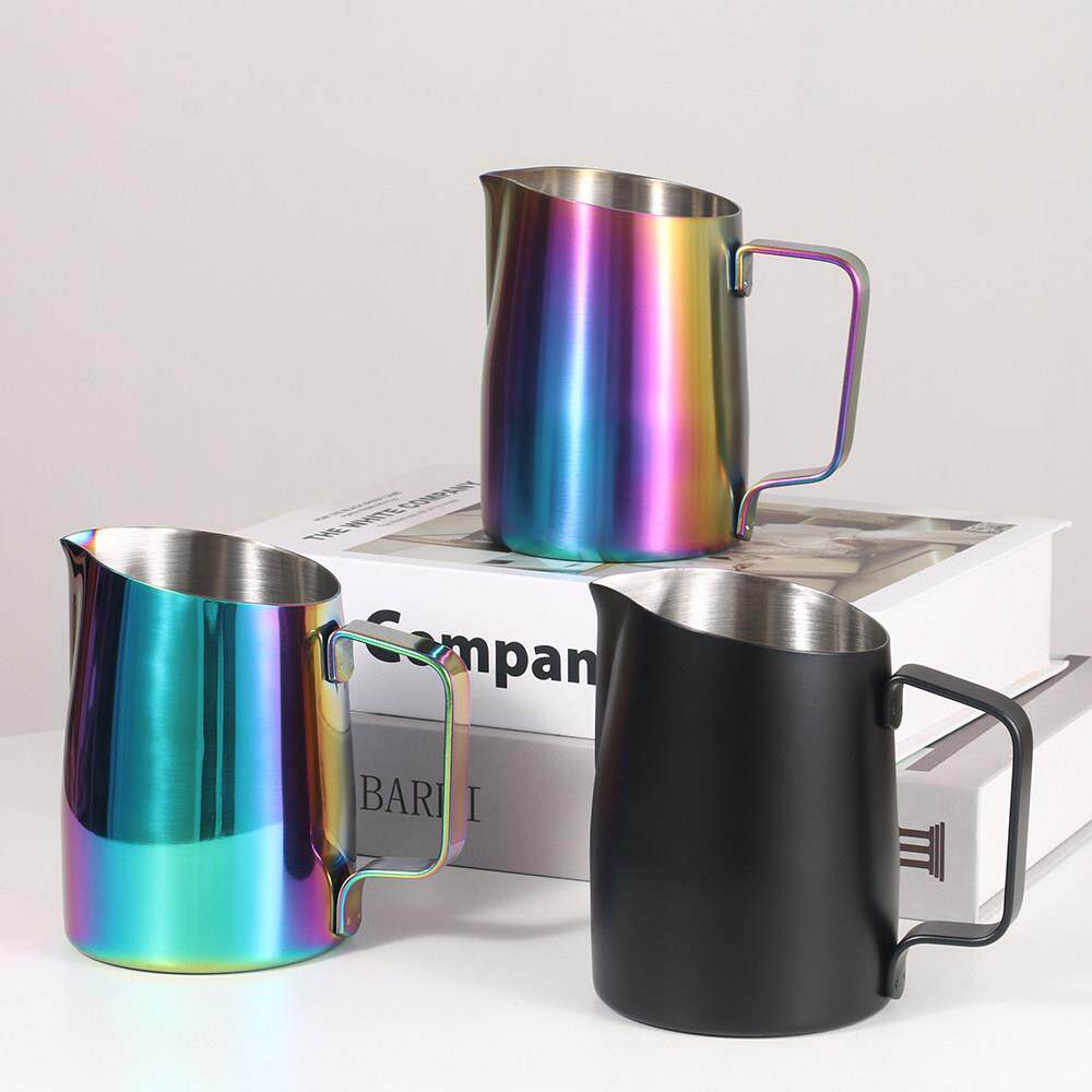 304不锈钢斜口拉花杯450ml 咖啡尖嘴拉花壶打奶缸奶泡杯拉花缸