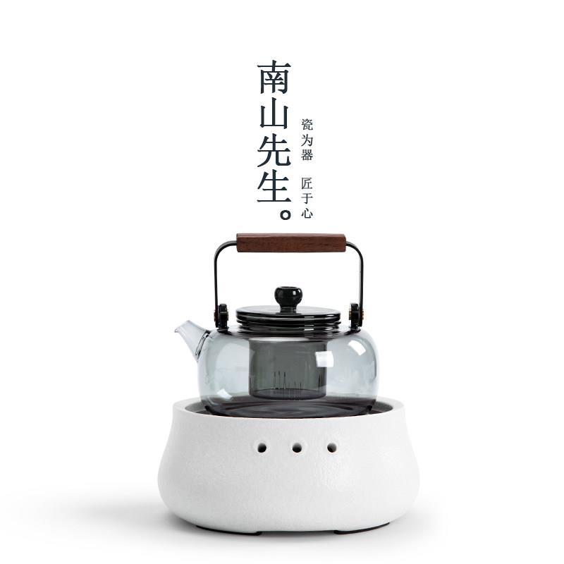 南山先生电陶炉烧水煮茶壶电热烧茶炉一体家用高硼硅玻璃壶耐高温