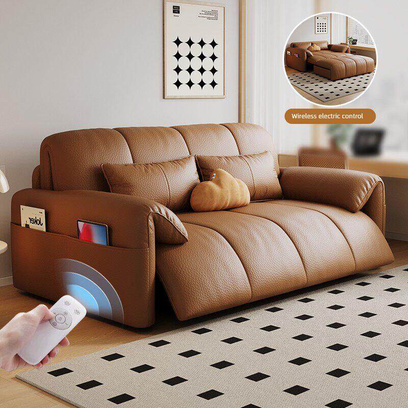 电动折叠沙发床两用真皮单人双人小户型多功能新款客厅高端沙发