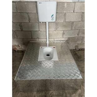 台式一体免挖坑蹲便器铝板一体蹲坑侧排蹲便器免砌台移动厕所底座
