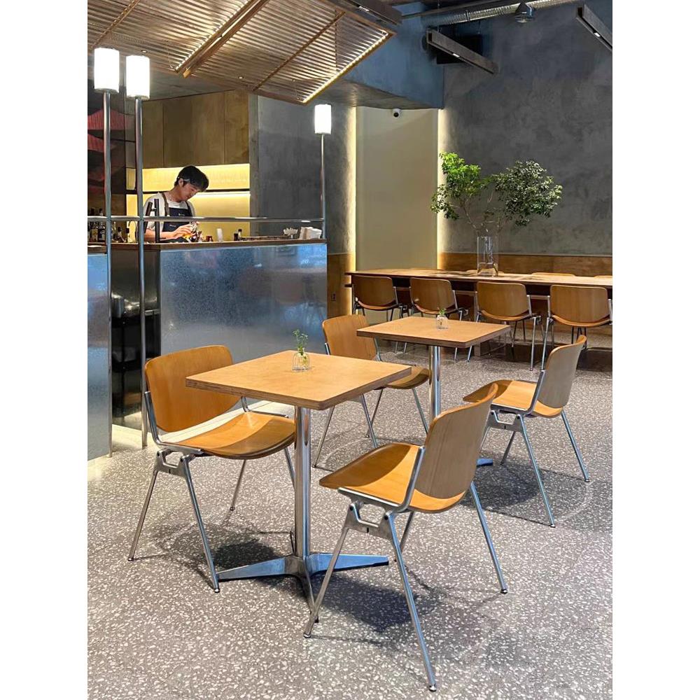 咖啡厅桌椅组合奶茶店甜品店海洋板桌椅网红小吃店西餐厅桌椅商用