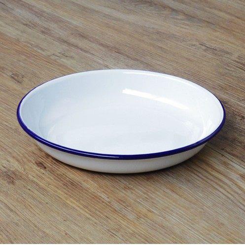 印象搪瓷 出口英国 加厚搪瓷深盘烤盘意大利面盘焗饭盘餐具