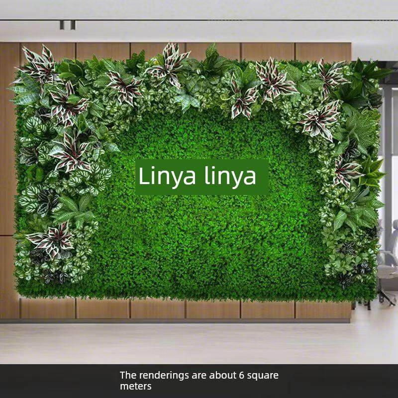 绿色植物墙模拟植物草坪墙装饰阳台室内外背景塑料花人造草坪