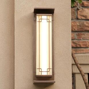 壁灯户外太阳能墙壁挂灯室外防水入户灯新中式庭院灯覆古窗花门灯