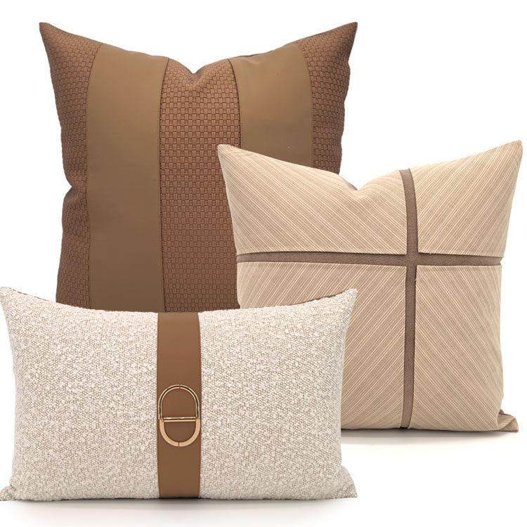 现代轻奢设计师咖色系列金属扣沙发抱枕靠垫样板房家具展厅靠包,居家布艺,靠垫/抱枕,淘宝优惠券,粉丝福利购,淘宝优惠卷