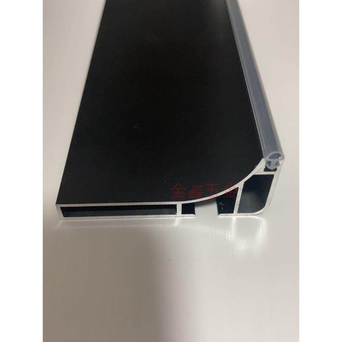 带胶条机柜双层无把手预埋下柜l型铝合金鞋柜隐形把手柜门半u型