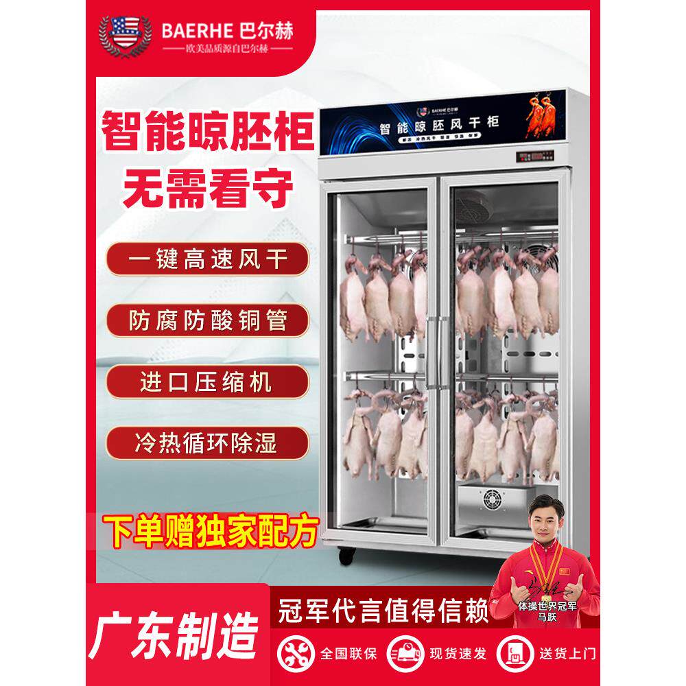 八河鸭烘干柜商用烤鹅烤腊鸭胚雏鸽烘干机智能保鲜烤鸭风干胚柜