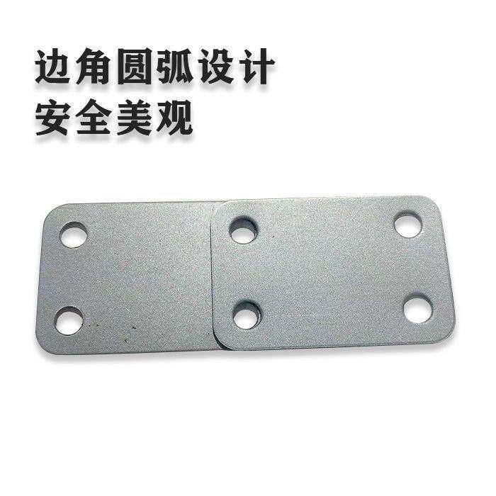 木板连接固定器不锈钢直片角码角铁桌椅连接件一字直片铁片平角片