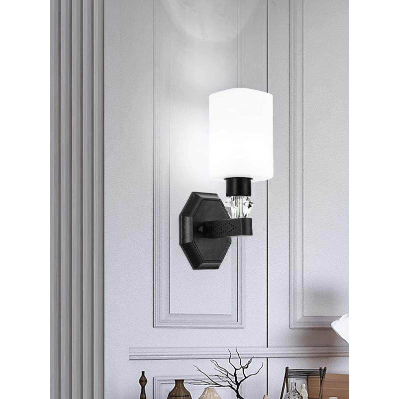 北欧现代水晶壁灯豪华个性化卧室床头灯单头客厅电视背景墙楼梯灯