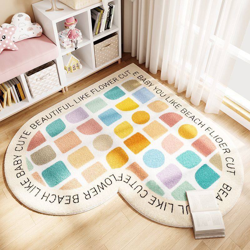 爱心形状仿羊绒客厅地毯浴室蹭脚垫吸水防滑垫子读书角书房爬行垫,居家布艺,家用脚垫,淘宝优惠券,粉丝福利购,淘宝优惠卷