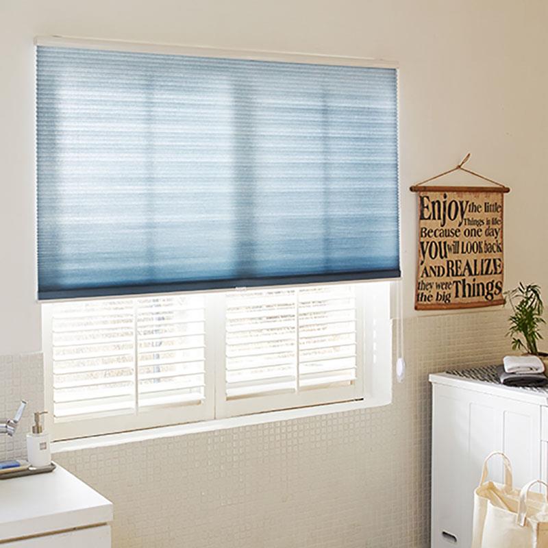 百叶窗帘拉珠蜂巢帘办公室客厅卧室隔热遮光电动升降免打孔卷帘