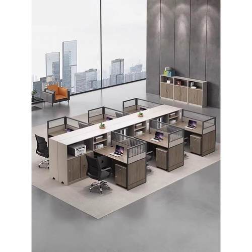 财务办公桌椅组合职员办公室面对面双人屏风工位卡座员工办公家具