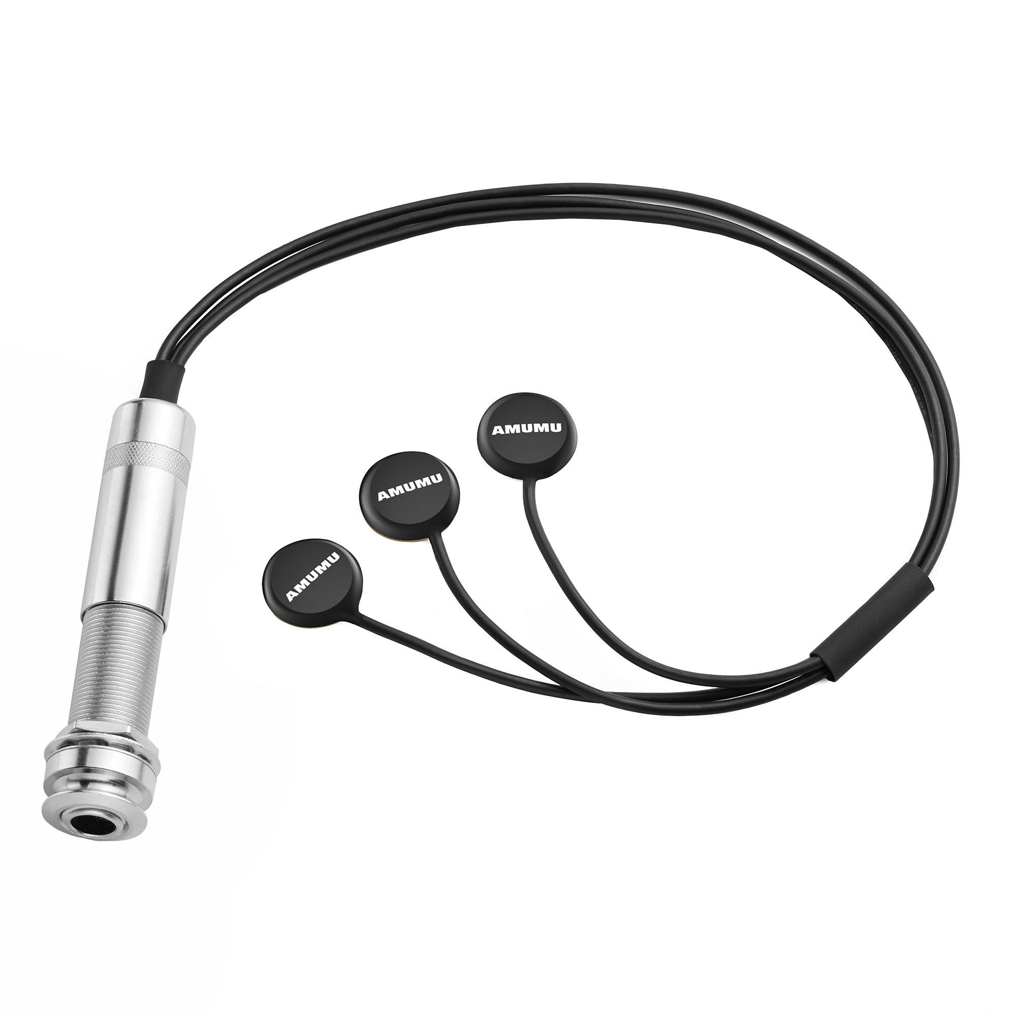 AMUMU拾音器BOUNTIFUL三头接触式麦克风共振内置高清压电无需电池