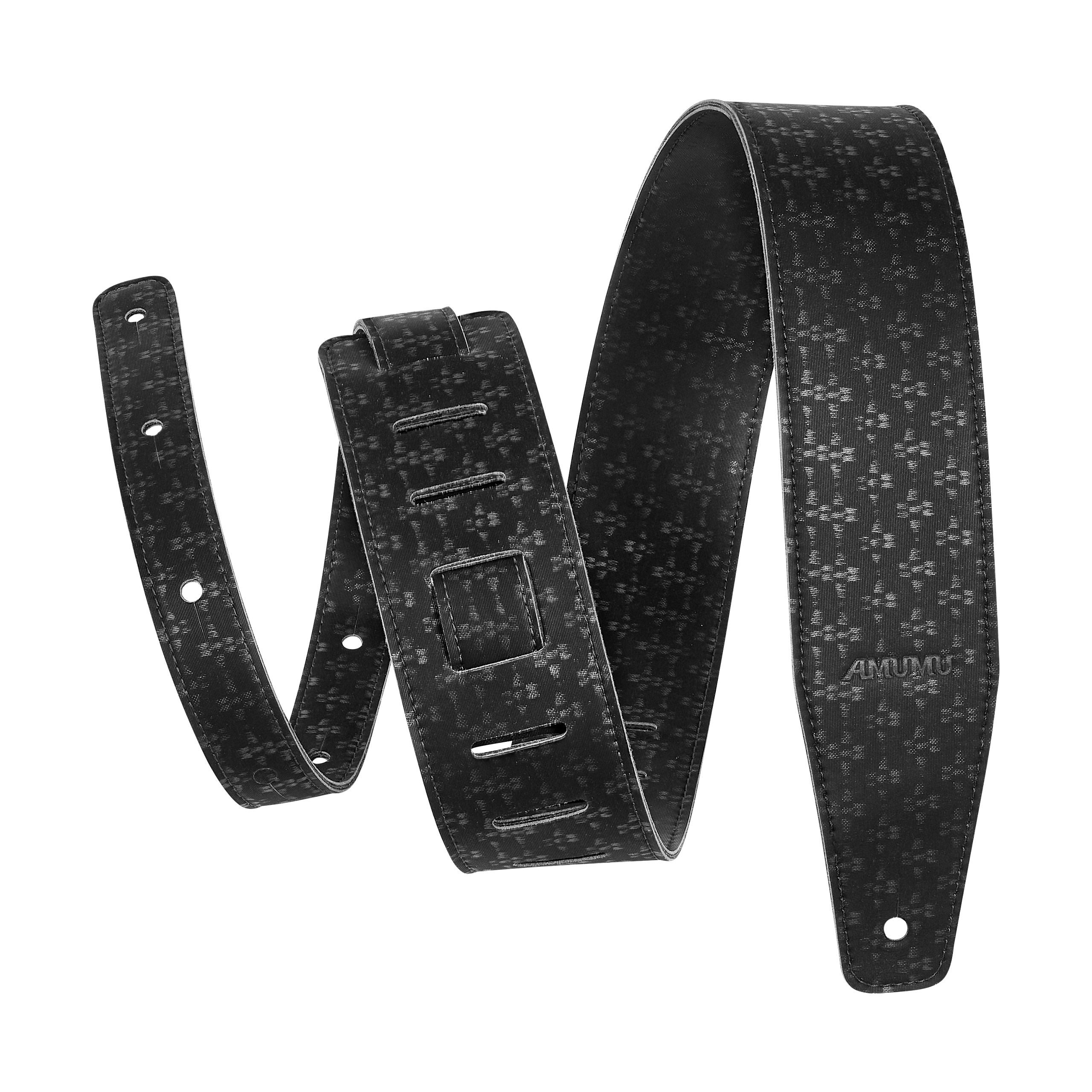 AMUMU皮吉他背带民谣电吉他贝斯通用加宽加厚双面皮革纹理肩带