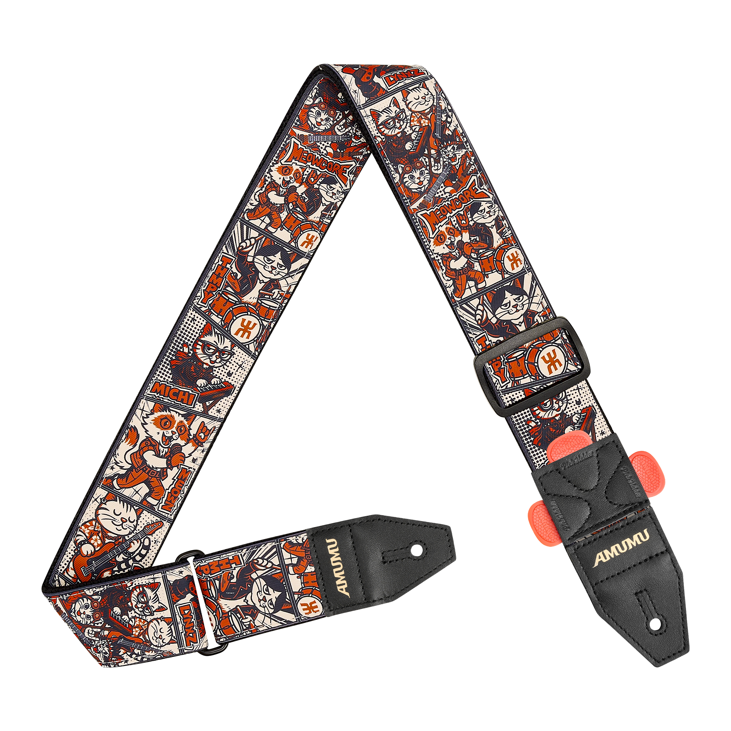 AMUMU原创设计卡通吉他背带系列