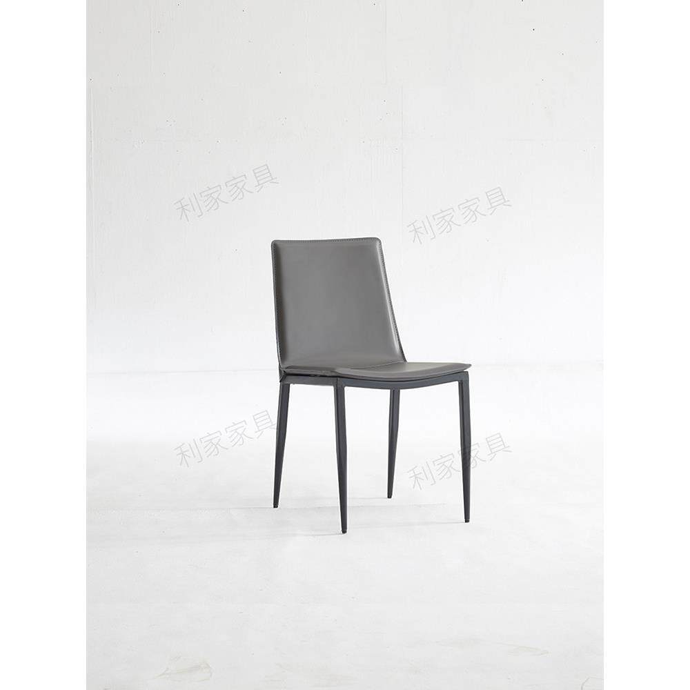 现代马鞍皮餐椅设计师样板房家用椅子工业风铁艺意式极简马鞍椅