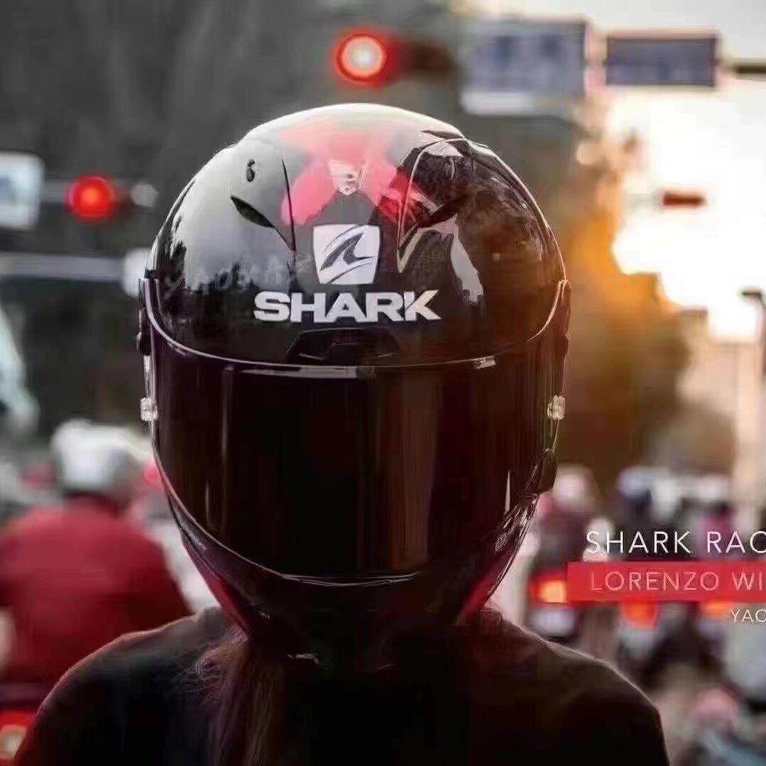 万焕SHARK洛伦佐雷丁星空 斯巴达GP大尾翼头盔电镀变色日夜用镜片