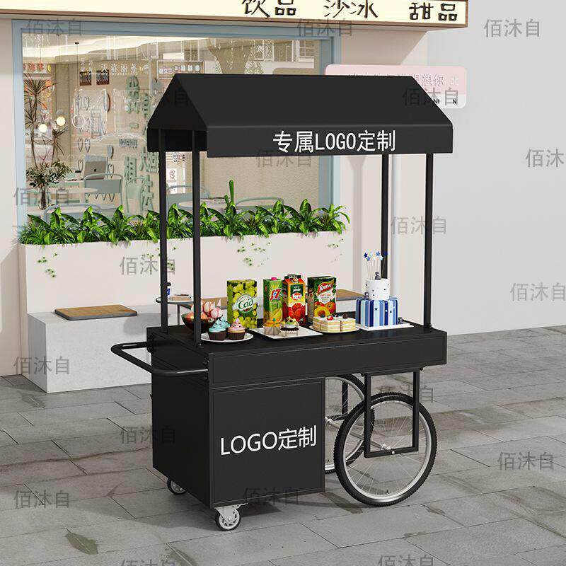 铁艺餐车商场花车摆摊小吃夜市移动摊位小推车网红户外集市地摊