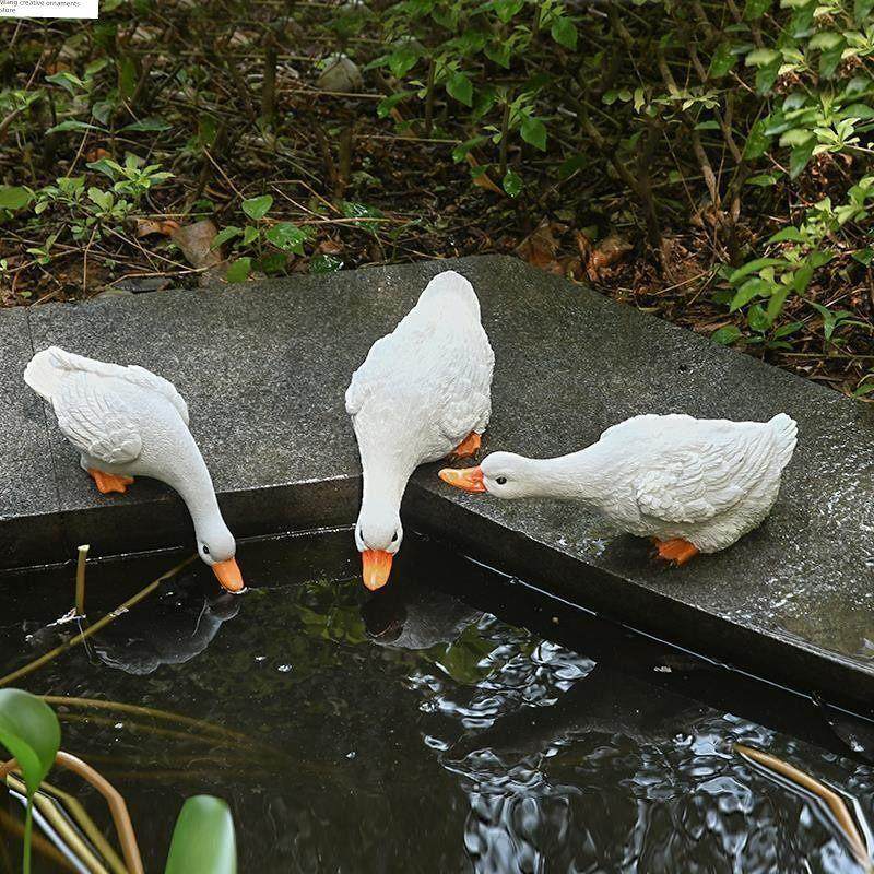 户外真动物饮水鸭饰品房屋庭院装饰花园水池鱼缸水景假山快速释放,家居饰品,户外/庭院摆件,淘宝优惠券,粉丝福利购,淘宝优惠卷