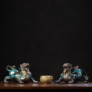 王顺携财富宝碧秀饰品镇屋对陶瓷办公桌面饰品店开业乔迁礼品