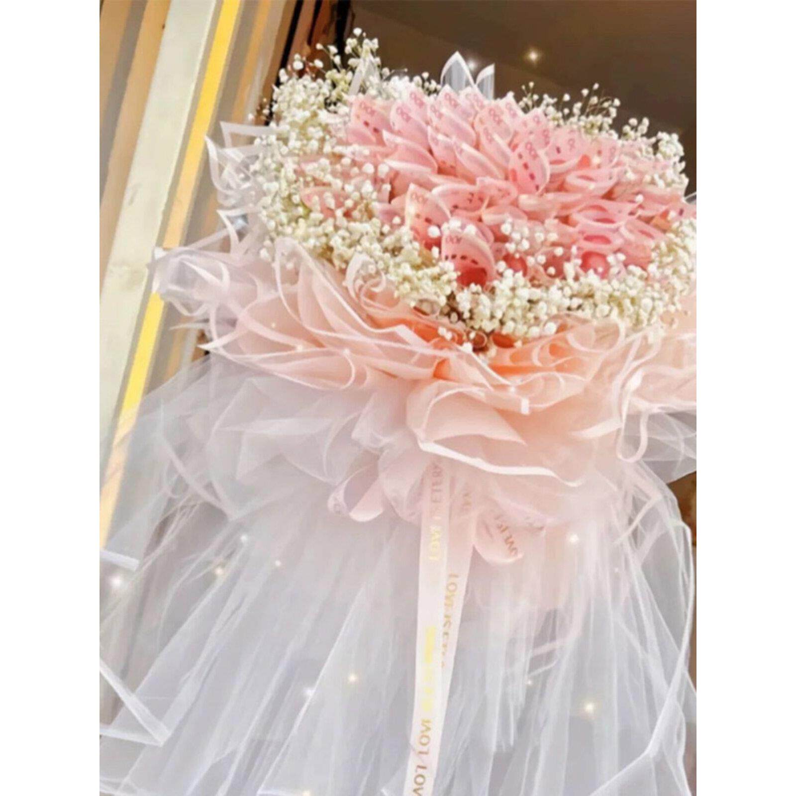 免包半成品有钱花束包装壳diy自制满天星网红生日礼物送女友闺蜜