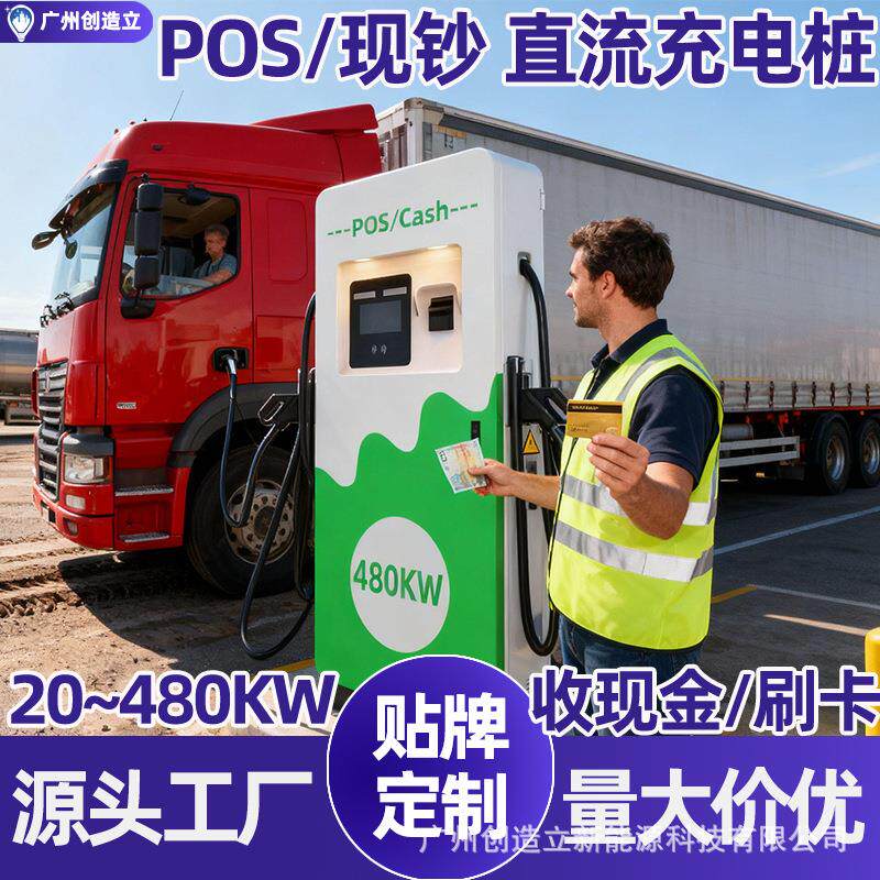 重卡货车直流充电桩刷卡POS机收纸币机ocpp新能源车快充充电站