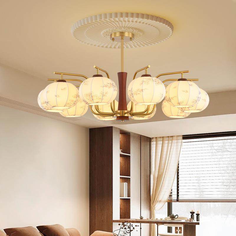 宋式美学法式中古风布艺客厅吊灯美式复古护眼高端大气主卧室灯具,家装灯饰光源,智能吊灯,淘宝优惠券,粉丝福利购,淘宝优惠卷