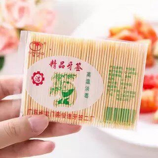 一次性双头5包细牙签竹制细牙签棒家用餐厅散装水果竹签