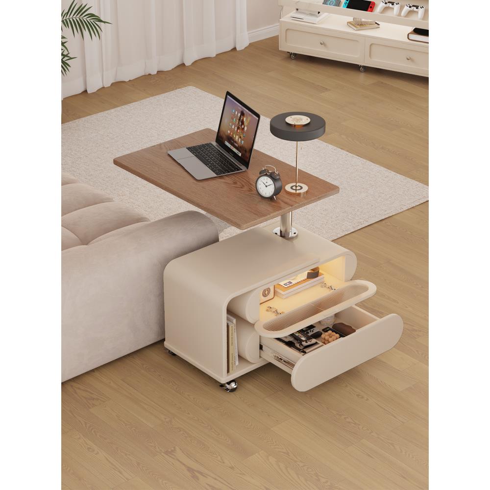 茶几客厅2025新款可移动升降小户型折叠旋转边几客厅伸缩沙发边柜