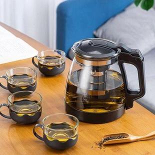 办公家用玻璃泡茶壶茶水分离冲茶器耐高温防爆玻璃花茶壶