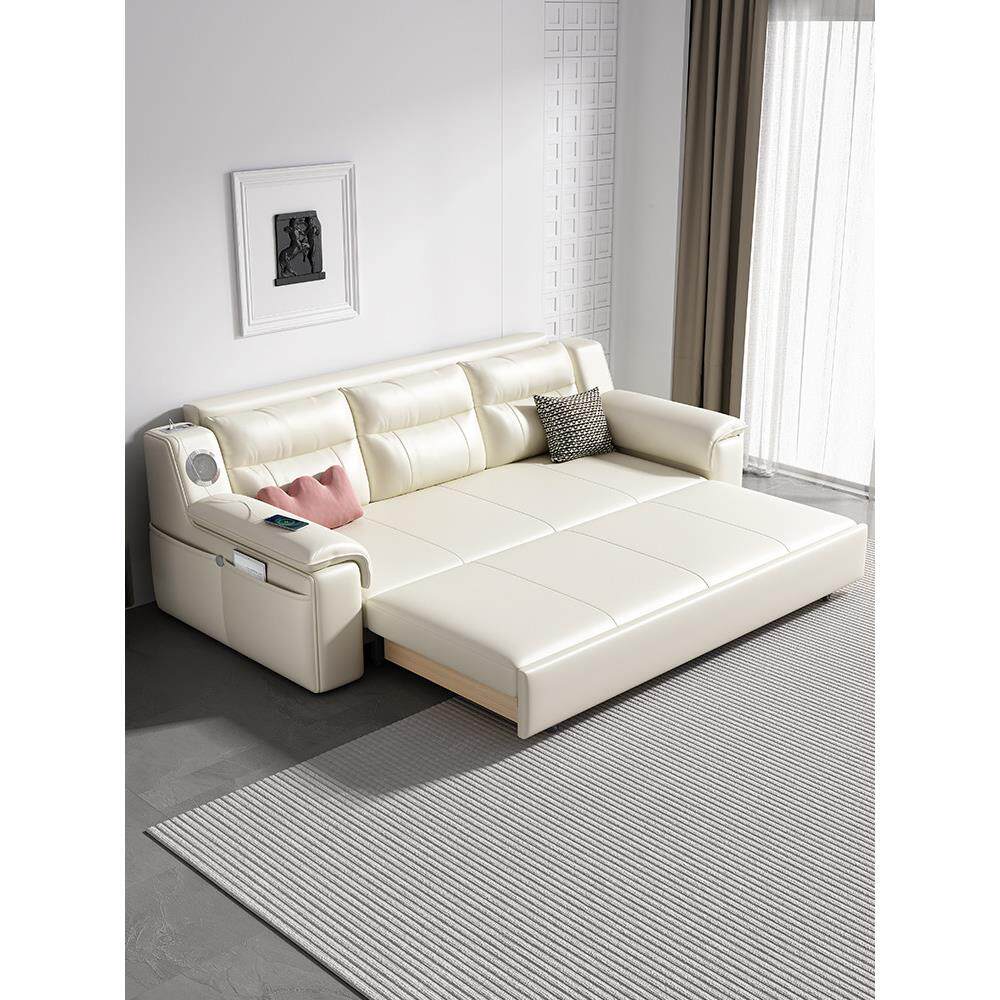 网红猫抓皮沙发床小公寓客厅两用多功能现代简约单人沙发带收纳