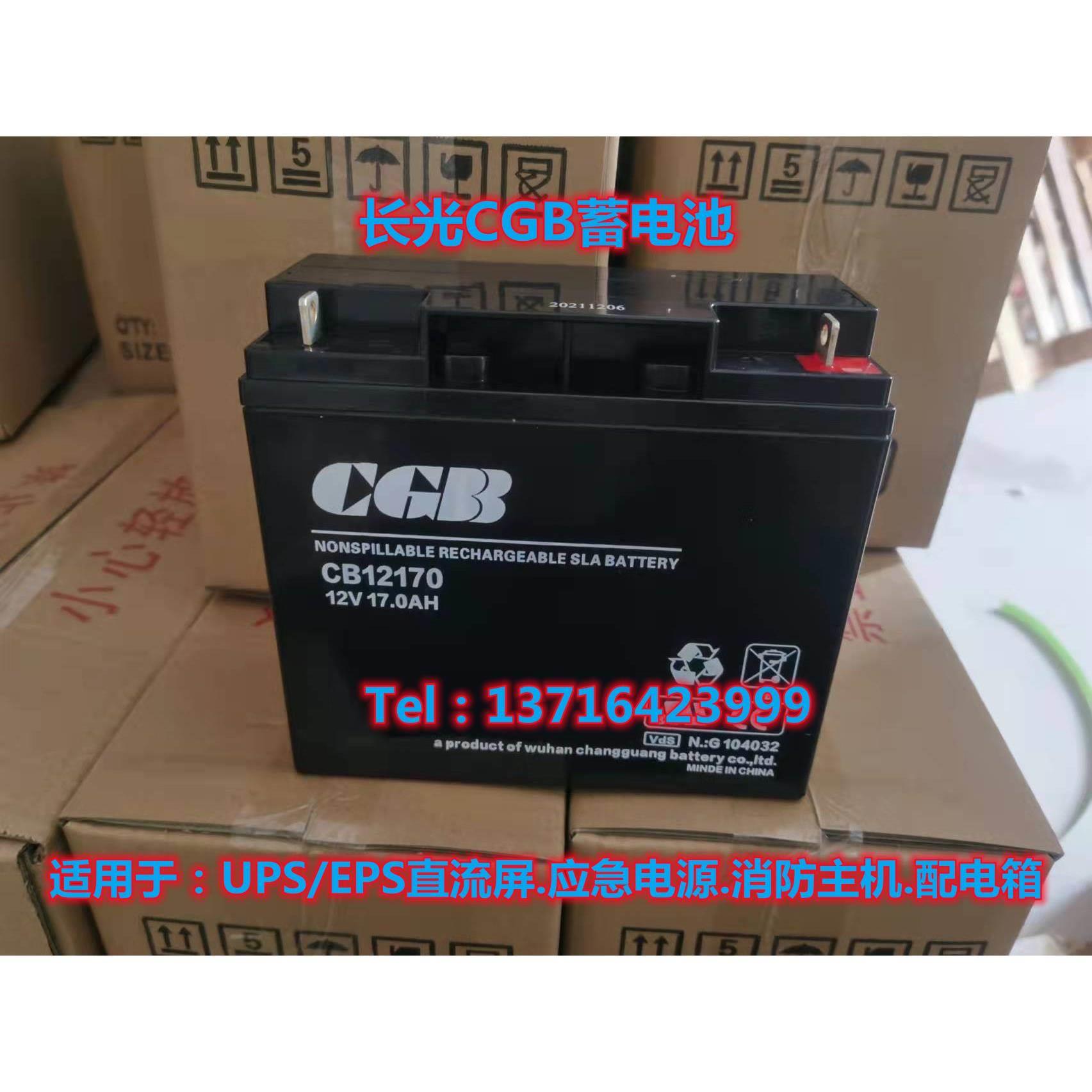 CGB长光蓄电池CB12170直流屏12V17AH电梯 配电柜 消防主机UPS电源