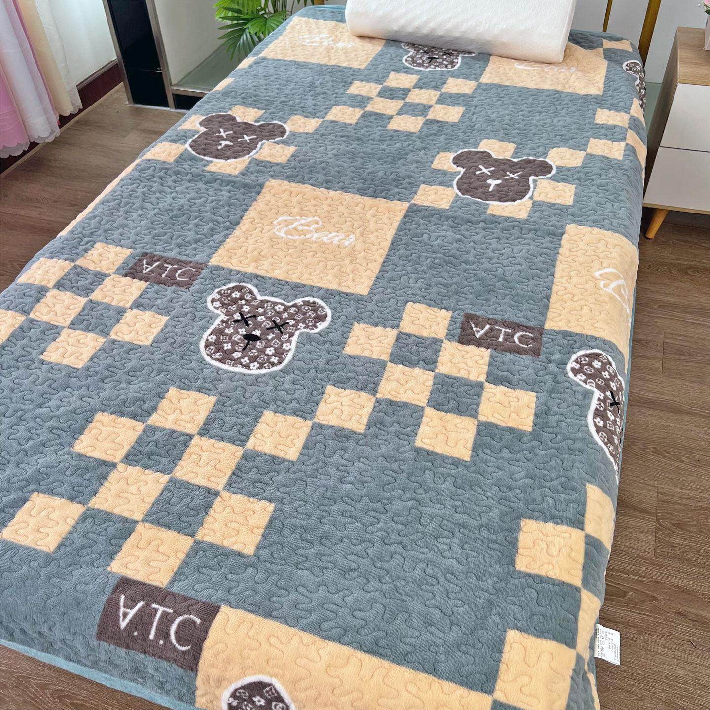 牛奶绒床盖单件学生宿舍机洗双人床单两面用枕套冬季保暖毛毯沙发,床上用品,床盖,淘宝优惠券,粉丝福利购,淘宝优惠卷