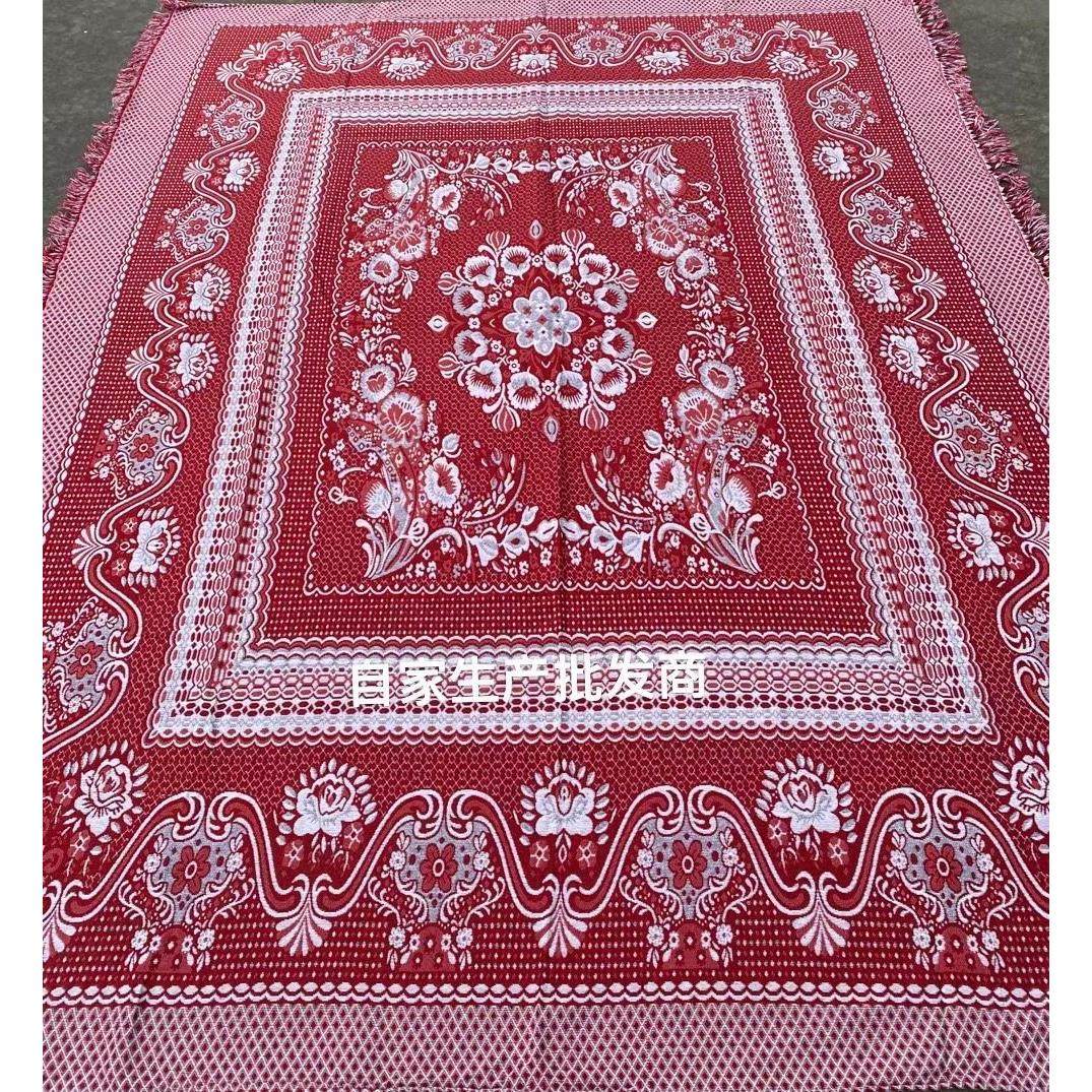 纯棉线毯双人厚毯 复古怀旧竹纤维毯 卧室沙发休闲毛毯 浙江温州