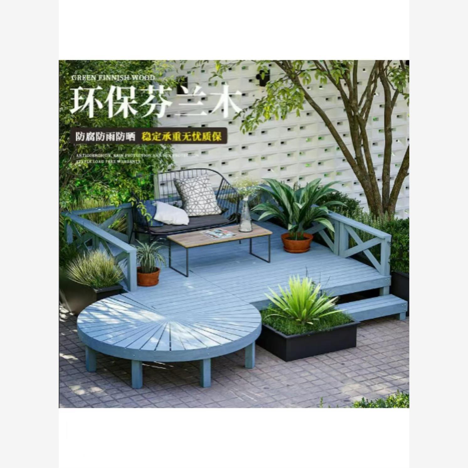 户外防腐木地板室外庭院实木休闲平台花园露天阳台露台地台榻直销