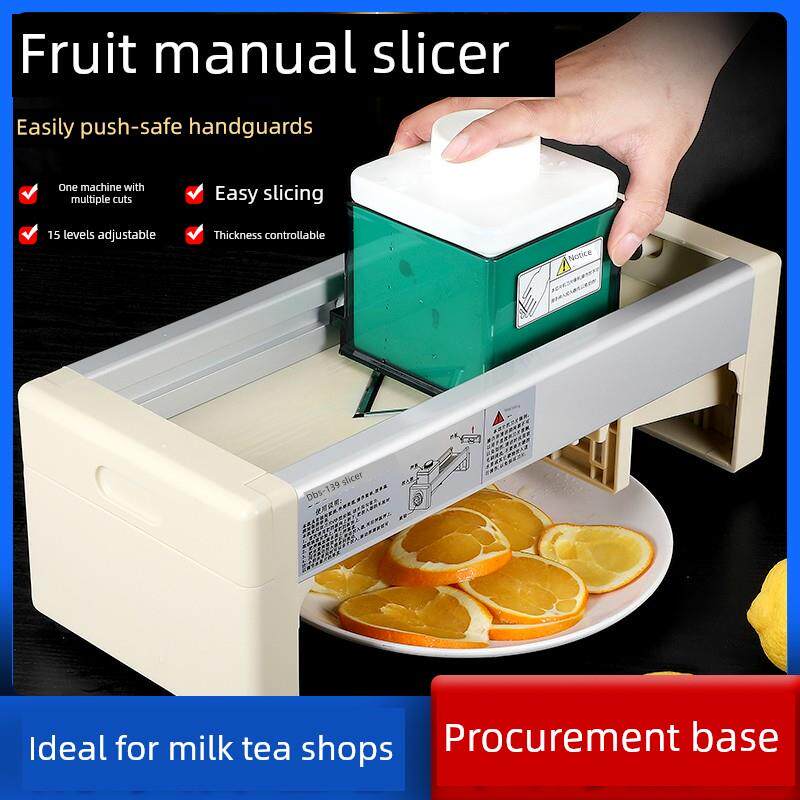 柠檬切片机水果奶茶店商用手动水果茶切片器配件刀片超薄切小型片