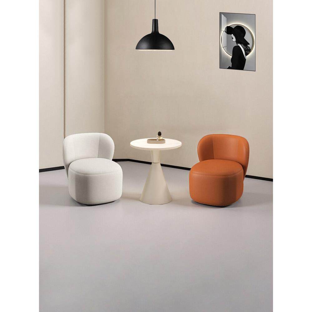 2025新款休闲单人沙发椅美容院轻奢高级感可旋转接待洽谈桌椅组合