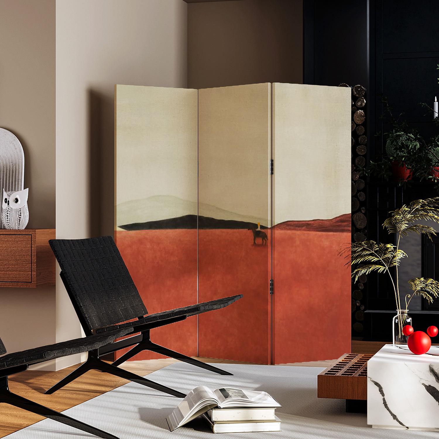 法式抽象侘寂风屏风隔断可折叠移动客厅卧室遮挡家用高级感背景墙