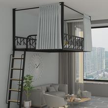 铁艺吊床loft阁楼床省空间高架床公寓复式二楼床小户型儿童阁楼床