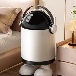 家用垃圾桶2025新款客厅轻奢高档大容量带盖子厕所化妆室自动吸附