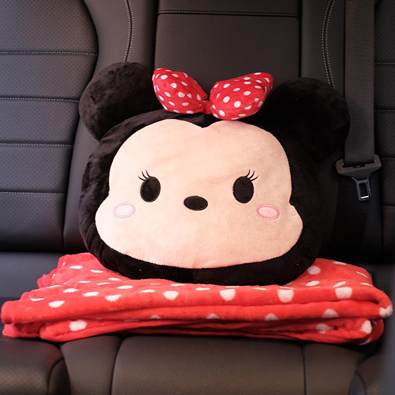 汽车抱枕被子两用车内后排枕头被子空调被车载睡觉抱枕毛毯二合一