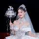 权杖手捧花婚礼新娘高级diy材料水晶公主重工婚纱成品新婚礼盒