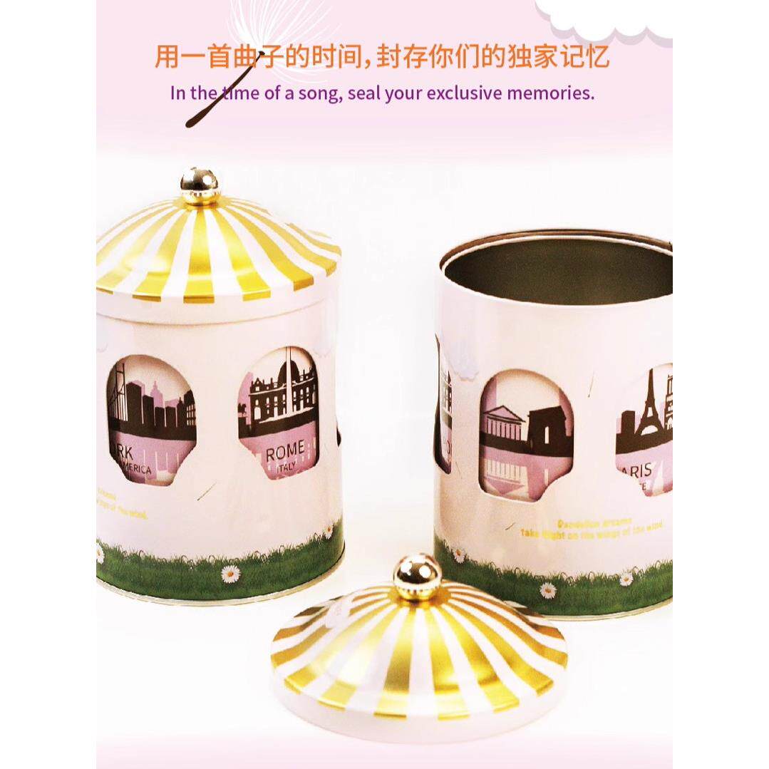 音乐礼品盒生日礼物桌面摆件节日儿童礼物节日礼品可旋转带收纳盒