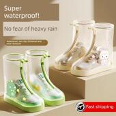 雨鞋 套中高筒 套儿童防水雨靴套下雨防滑加厚耐磨男女硅胶雨鞋