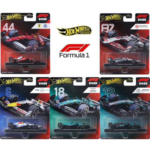 风火轮F1赛车HRV11小红牛6号 奔驰12号 阿斯顿马丁18号法拉利44号