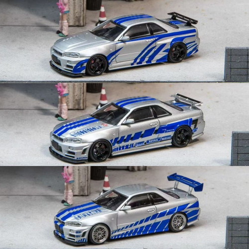 Fuji富士1:64日产天际线SkylineGTRR34 Nismo Z-Tune合金汽车模型